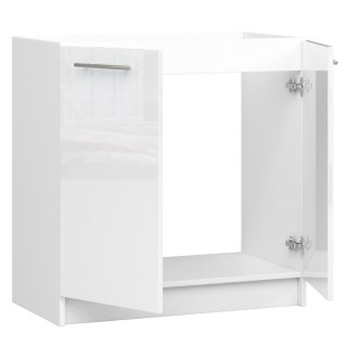 SZAFKA KUCHENNA POD ZLEWOZMYWAK OLIWIA S 80cm BIAŁA-BIAŁY POŁYSK