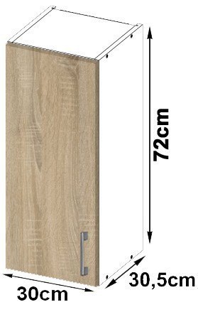 SZAFKA KUCHENNA WISZĄCA W 30cm D1 H720 LIMA
