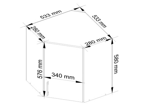 Szafka LIMA W60/60N /580/ BIAŁY/DĄB SONOMA