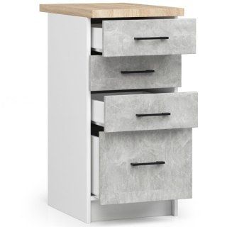 Szafka OLIWIA S40 SZ4 + BLAT BIAŁA / BETON