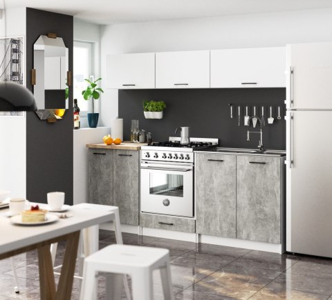 Szafka OLIWIA S60 3SZ + BLAT BIAŁA / BETON