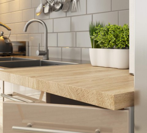 Szafka OLIWIA S60 3SZ + BLAT BIAŁA / CAPPUCCINO POŁYSK