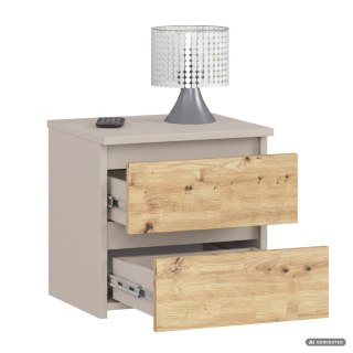 KOMODA CL2 2SZ CLP PK KASZMIR / DĄB ARTISAN
