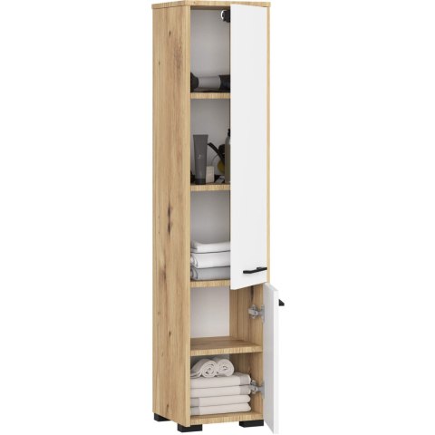 REGAŁ ŁAZIENKA FIN SŁUPEK 30 2D 140cm ARTISAN / BIAŁY