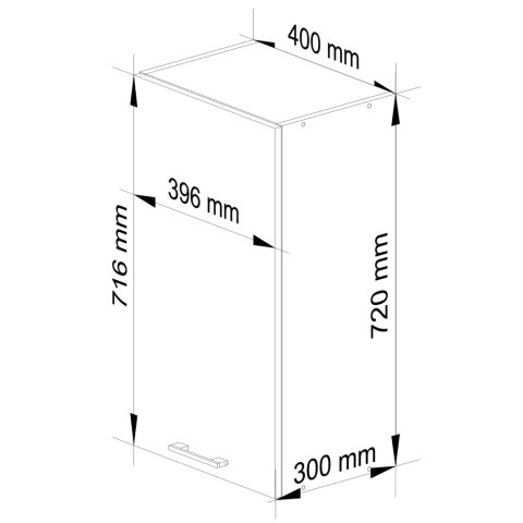 Szafka OLIWIA W40 H720 BIAŁA / BETON