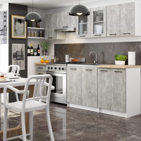 Szafka OLIWIA Witryna W80 H580 BIAŁA / BETON